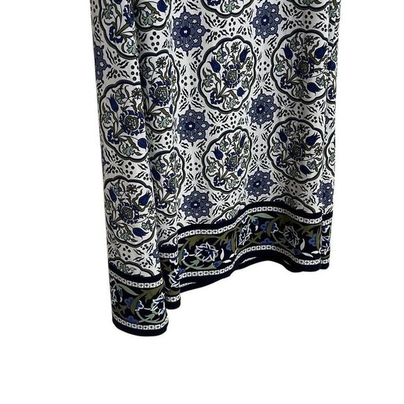 Max Studio Floral Sleeveless Sheath Dress Blue White Size XS - Picture 3 of 9